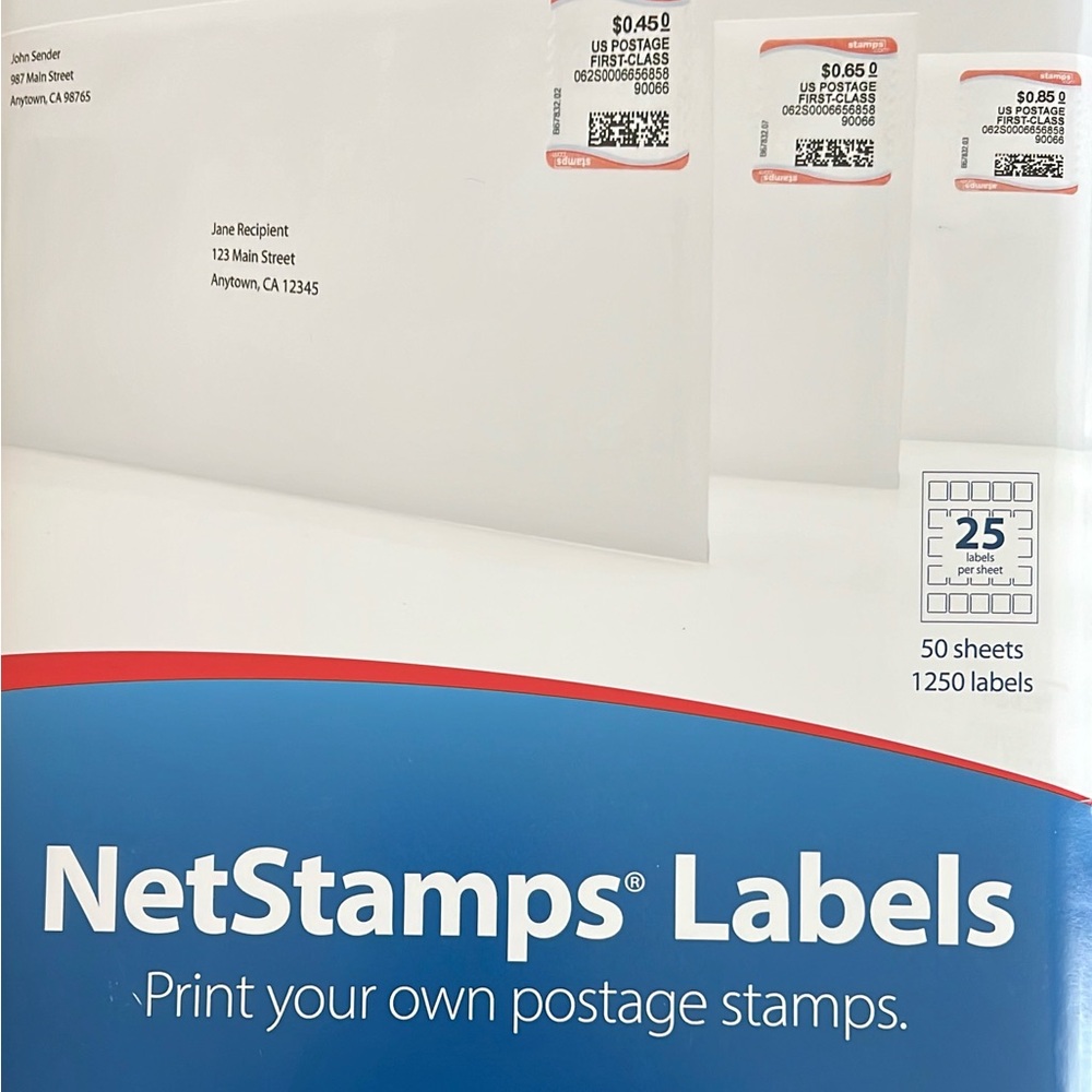 NEW Stamps.com Labels - White Mailing Labels for Postage